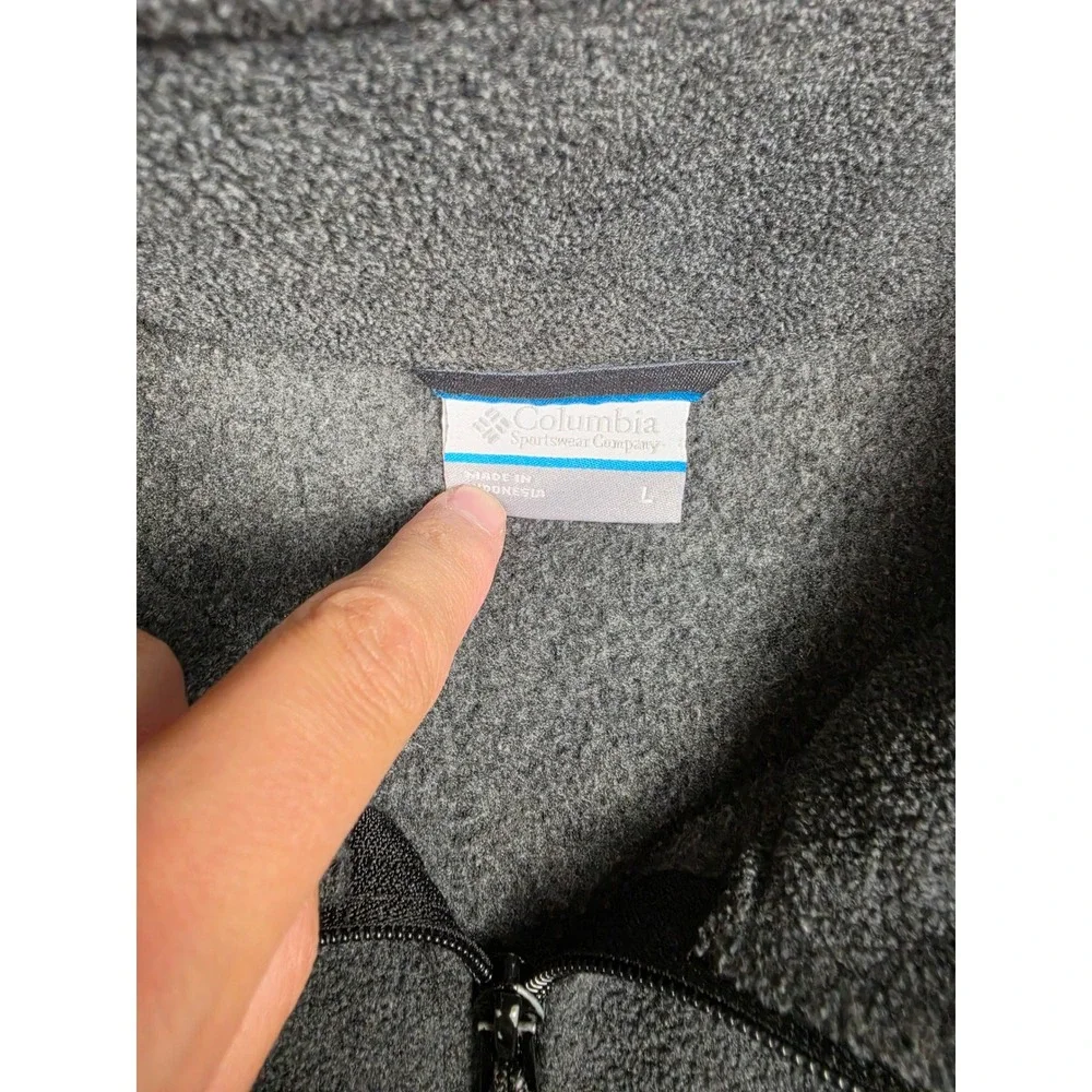 Columbia Fleece Jacket Mens Large Gray Steens Mountain Full Zip XM1571